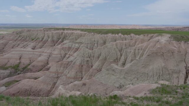 Painted desert landscape in Badlands National Park