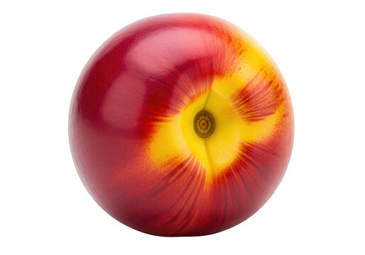 Fresh nectarine fruit isolated on transparent background