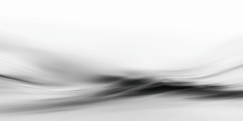 Obraz premium Abstract black and white flowing lines creating a sense of movement and depth, with a subtle gradient effect.