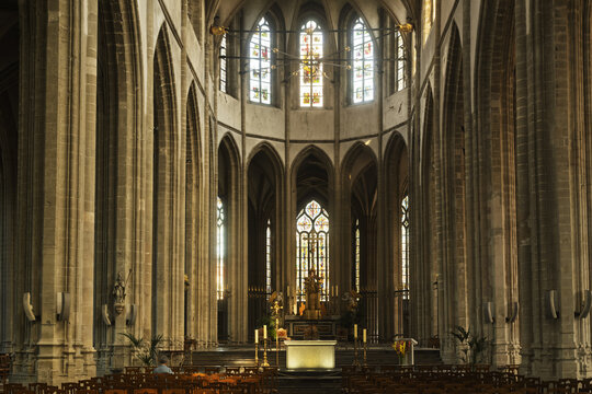 interior of cathedral in dunkirk