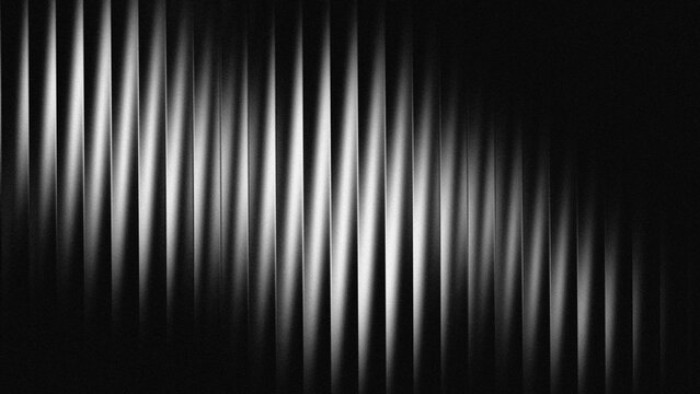 Abstract reeded glass texture with monochrome light effect background