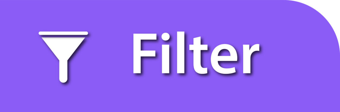 Minimalist filter icon with funnel symbol isolated on transparent background PNG