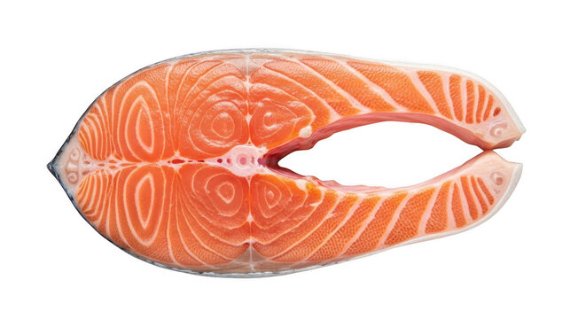 Fresh pink salmon fillet with smooth texture