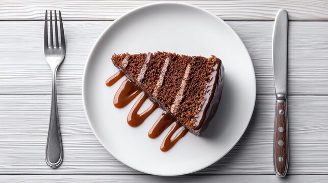 Decadent chocolate cake indulgence for sweet cravings