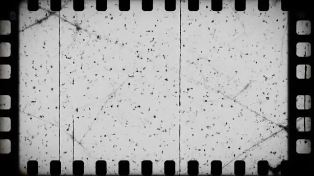 Old vintage film strip frame with dust and scratches