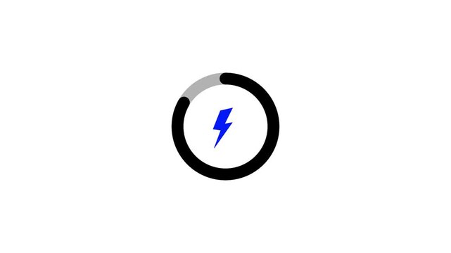 Lightning Dumbbell Fitness Logo &ndash; Modern Gym Power Icon with Electric Energy Symbol