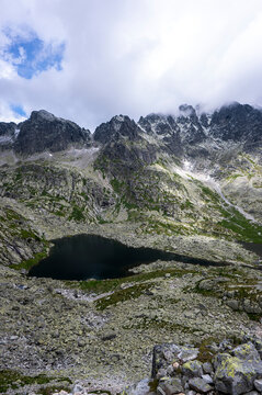 Title:
Mountain lake in the Valley of Five Spis Ponds in the High Tatras, Slovakia
