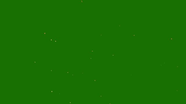 Colorful confetti bursts against a solid alpha channel in this isolated 3D animation, colourful confetti party popper explosions on green backgrounds for 4K greeting animation