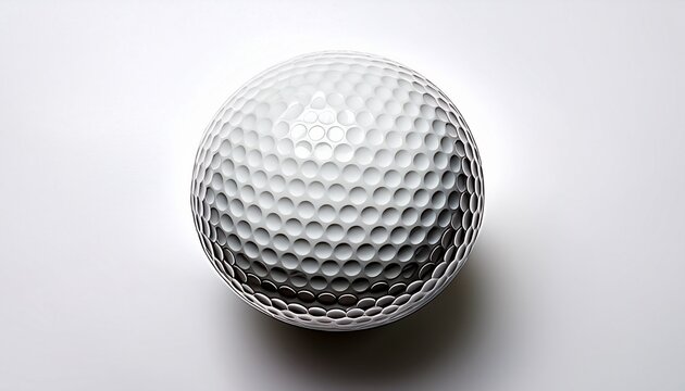 a close up view of a white golf ball featuring dimples and a smooth surface isolated on a white background perfect for sports themed designs and golfing related content