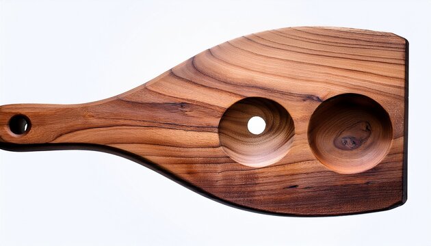 a wooden paddle with a hole in the middle