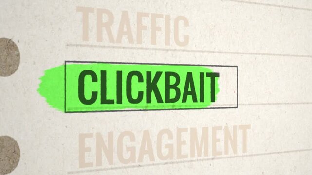 Clickbait Highlighted Scrolling Title Animation
