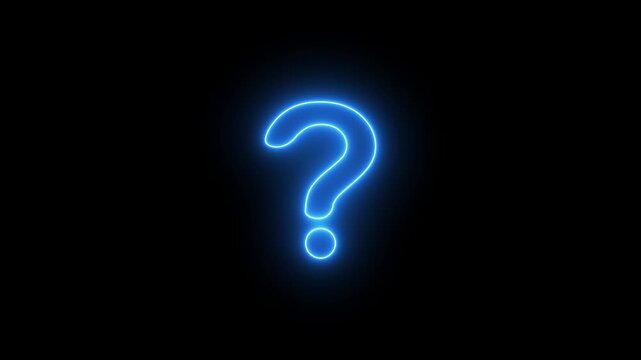 Question mark sign animation. Neon colored digital 3D big question rotating. Cyberspace questions asking doubts confusing problems. motion graphics ...Question Mark Icon Neon