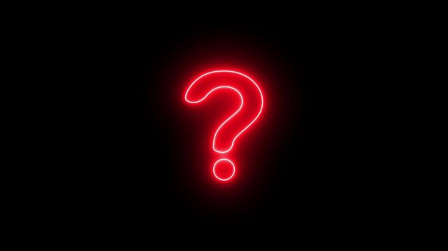 Question mark sign animation. Neon colored digital 3D big question rotating. Cyberspace questions asking doubts confusing problems. motion graphics ...Question Mark Icon Neon