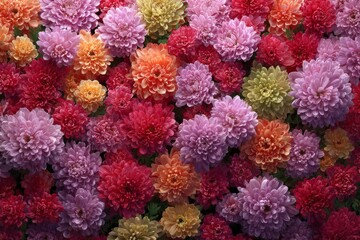 Fototapeta premium Vibrant floral symphony: a romantic bridal backdrop. High resolu
