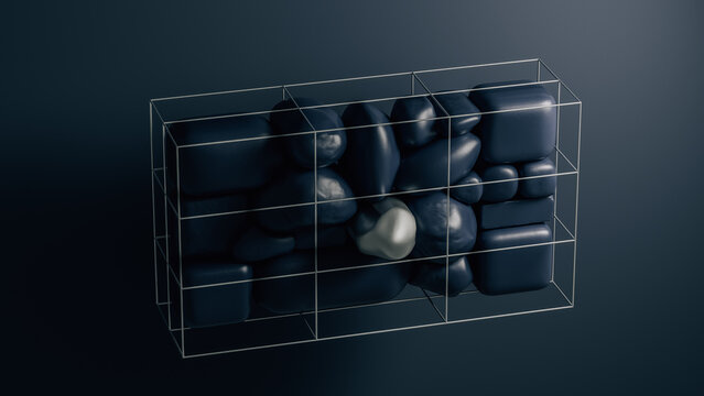 Abstract stone grid background with stones arranged in a pattern
