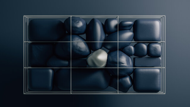 Abstract stone grid background with stones arranged in a pattern