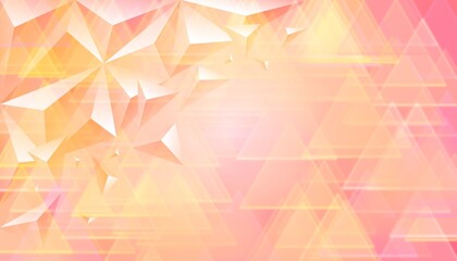 Obraz premium Abstract orange and pink geometric crystal background.