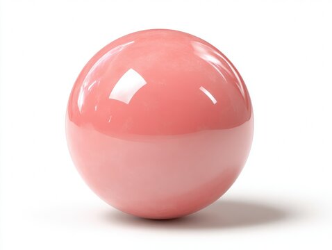 warm coral pink 3D abstract render minimal design asset
