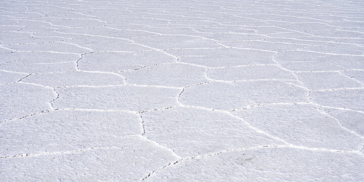 Minimalist Salt desert texture with geometric pattern, Bolivia