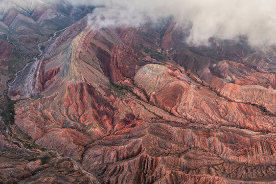 Colorful eroded mountain formation at Hornocal, Argentina
