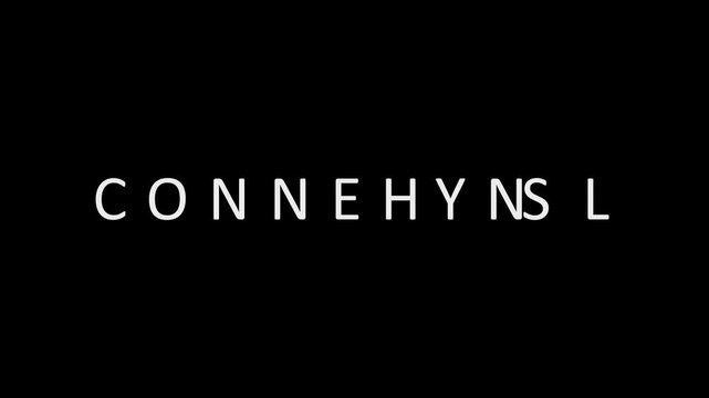 Futuristic random text animation featuring the word connecting. Ideal for cybersecurity, software loading screens, HUD displays, technology presentations, sci-fi videos and data visualization.