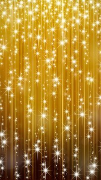 Luxury gold sparkling light rain background with glittering vertical lines