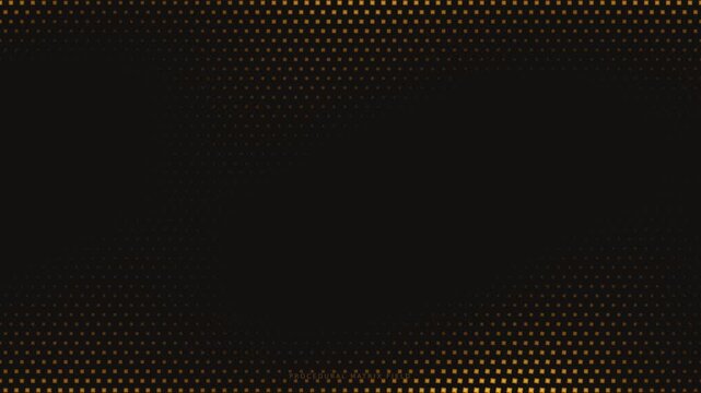 Elegant golden dots overlay fading in and out on dark background, subtle motion effect.