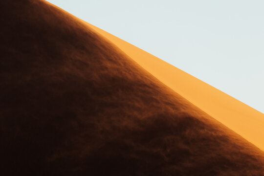 Striking sand dune landscape in Namibian desert