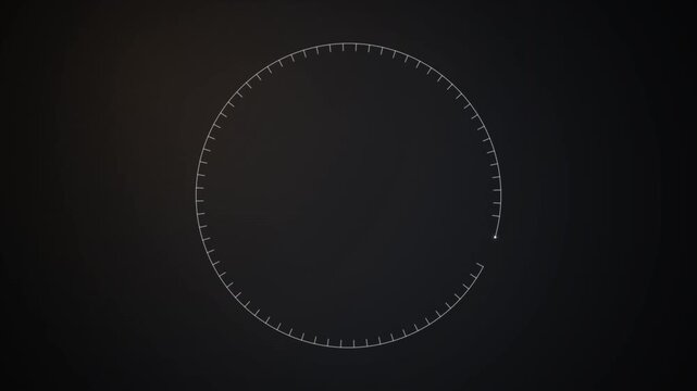 Abstract Geometric Construction Animation Forming Precision Orbital Diagram and Sacred Geometry