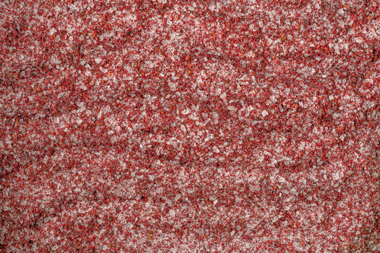 Macro view of pomegranate salt crystals