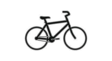 Fototapeta premium Bicycle silhouette on white background bike cycle