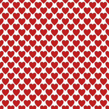 Red hearts on white background seamless pattern for valentines day decoration and love themed designs and greeting cards transparent background