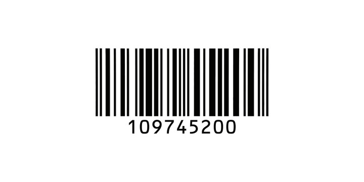 Modern barcode symbol featuring vertical black lines and sequence of numerical digits displayed in clear professional format suitable for retail product labels.