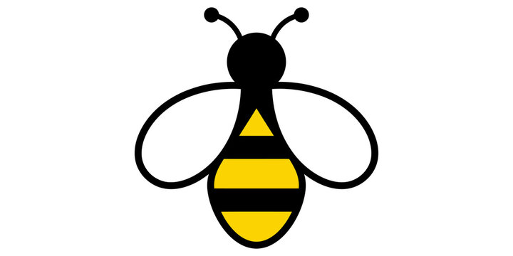 Stylized bumblebee icon with yellow and black stripes and wings.