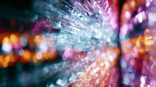 Abstract Digital Light Burst with Colorful Bokeh