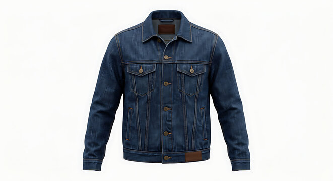 Dark blue denim jacket for men.