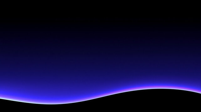 Earth Horizon with Glowing Blue Purple Atmospheric Glow