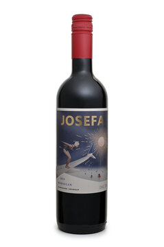 ST. PETERSBURG, RUSSIA - MAY 01, 2025: Bottle of Josefa Marselan, Uruguay, 2023