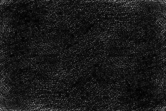 Abstract black scribble texture background with dense chaotic line pattern