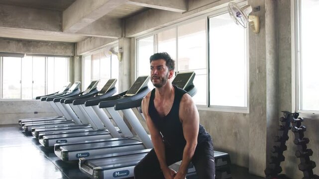 Athlete Performing Kettlebell Strength Training in Gym