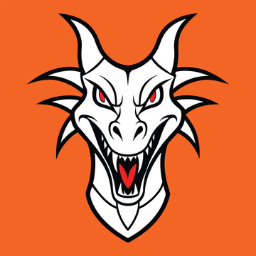 Dragon Head Vector Illustration