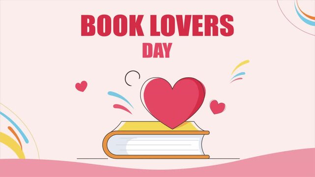 book lovers day postcard banner