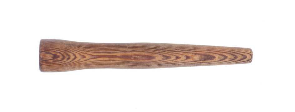 wooden dowel isolated on white background