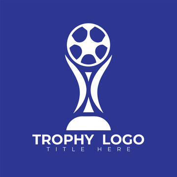 Elegant Football Trophy Vector Logo
