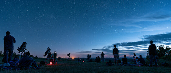 Astronomy Camping Event: Stargazing and Telescopes Under Starry Night Sky - Experience Milky Way and Galaxy Observation in Dark Sky Preserve © Visual Studio
