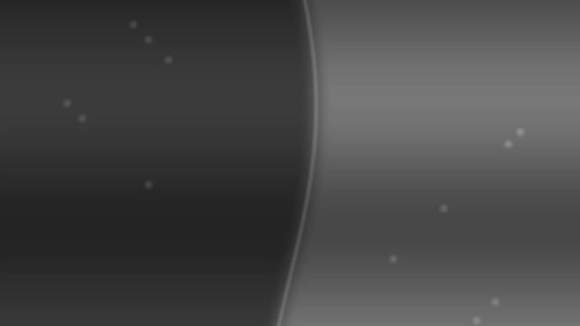 A seamless looping background featuring a smooth curved divider between dark and light gray fields with scattered soft light particles.