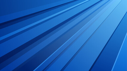 Obraz premium Abstract Blue Perspective Lines Background with Gradient Rays, Modern Corporate Technology Banner