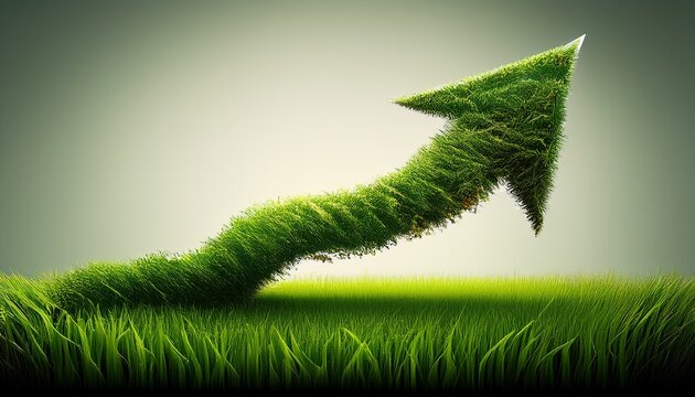 upwards arrow of grass