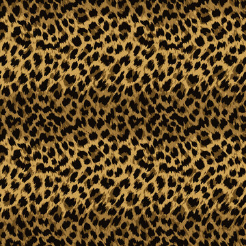 Seamless leopard print pattern for fashion and design. Exotic animal skin texture in high-resolution digital repeat for textiles and graphics.