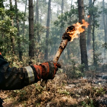 Ma&icirc;trise du feu avec br&ucirc;lage dirig&eacute; par les pompiers